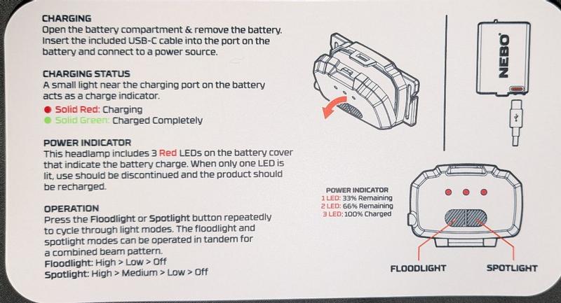 Nebo Curvbeam 600 Flex Head Lamp