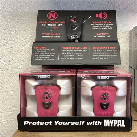 MY PAL by Nebo -Rechargeable Keyring Flashlight , Safety Alarm and Strobe Light